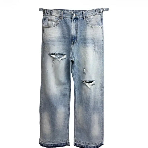 [BUNJANG] Nonnode Bleached Denim Pants Light Blue Size 3 / 3 논노드 블리치 데님 라이트 블루
