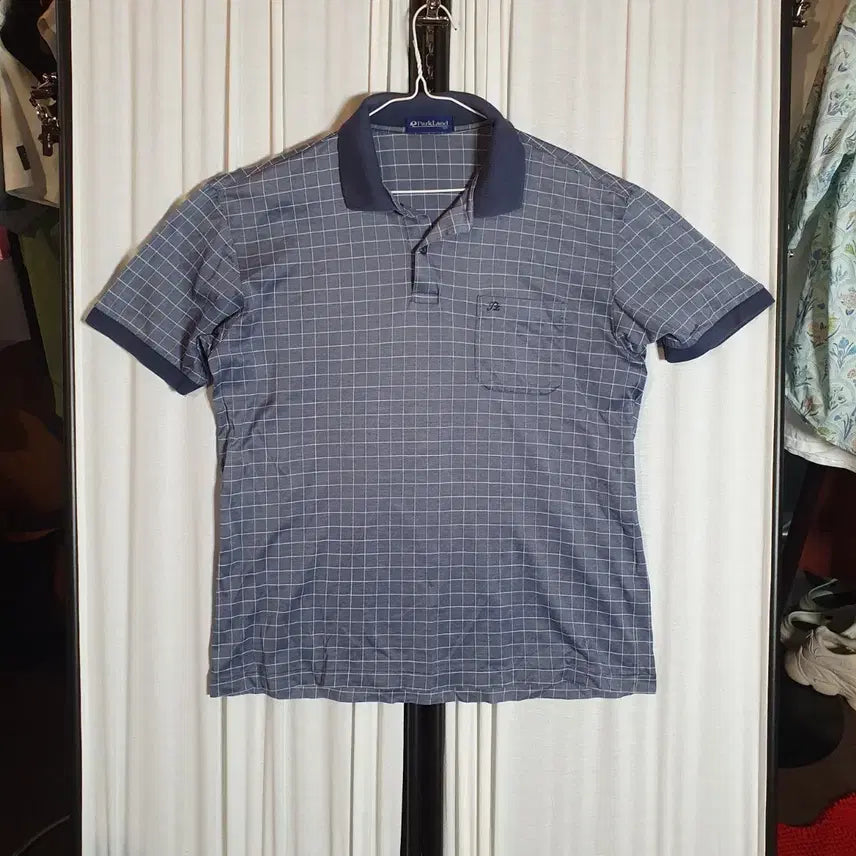 [BUNJANG] Parkland Check Short Sleeve Polo Shirt Size 100 / 파크랜드 체크 반팔 카라티 100사이즈 2508688