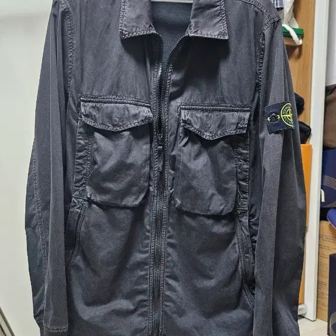 [BUNJANG] Stone Island Overshirt Black / 스톤아일랜드 오버셔츠