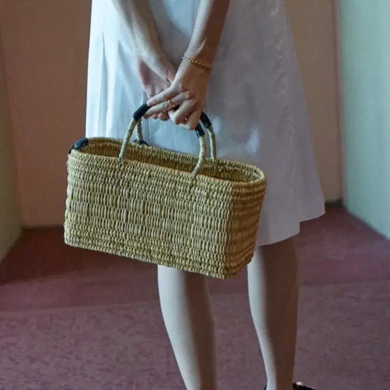 [BUNJANG] Urbanic30 Raffia Basket Bag / Urbanic30 라피아 바스켓백