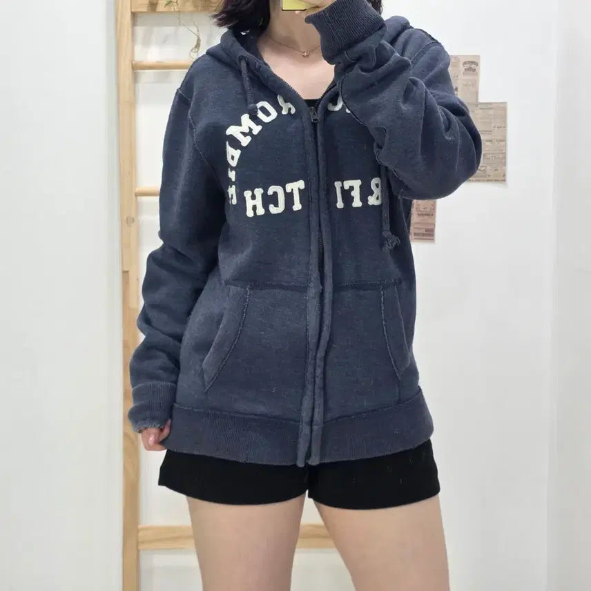 [BUNJANG] Abercrombie & Fitch Hoodie Zip-Up Blue Navy S / [프립]S/아베크롬비 후드집업 블루네이비