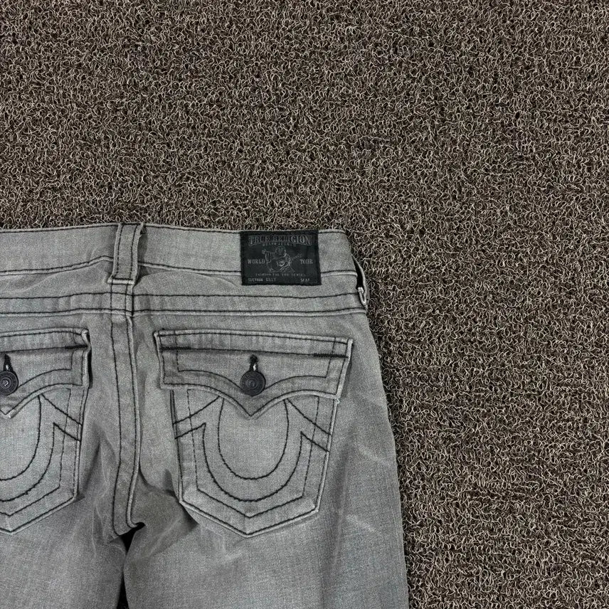 [BUNJANG] True Religion USA Grey Wash Denim Pants / 트루릴리젼 usa 그레이 워싱 데님 팬츠