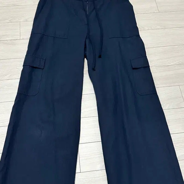 [BUNJANG] Haag Navy Linen Cargo Pants / Haag 헤이그 네이비 카고팬츠 린넨
