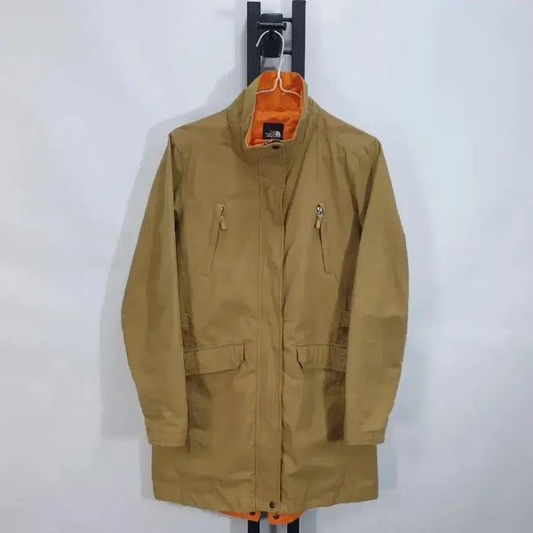 [BUNJANG] The North Face Beige Long Jacket Women's L90 / 노스페이스 바람막이 롱자켓 베이지 여성 L90