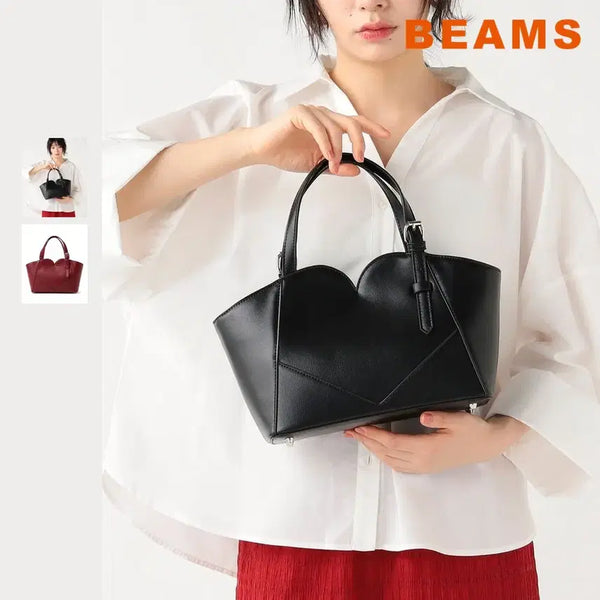 [BUNJANG] BEAMS HEART Heart Cutout Tote Shoulder Bag / 빔즈 하트 하트 절개 토트 숄더백