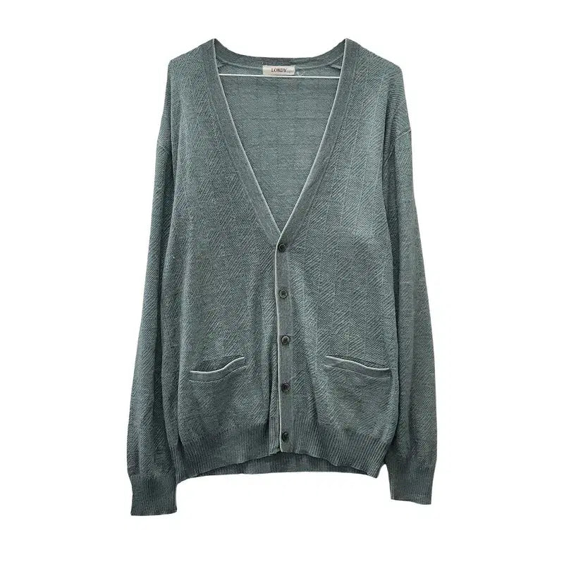[BUNJANG] Prepcy Basic Linen Light Blue Cardigan L / 프레피 베이직 린넨 라이트 블루 가디건 L