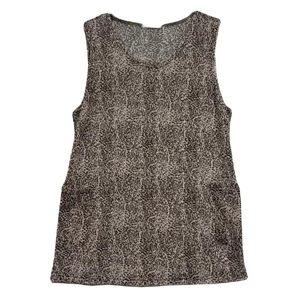 [BUNJANG] Vintage Japan Leopard Print Sleeveless Tank Top L / 호피 패턴 빈티지 재팬 민소매 나시 L