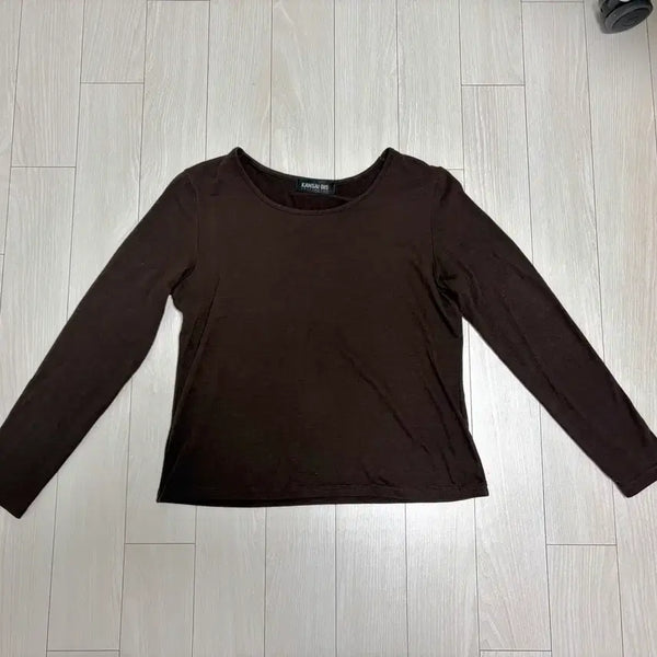 [BUNJANG] Brown Long-Sleeve T-Shirt / 갈색 브라운 긴팔 티셔츠