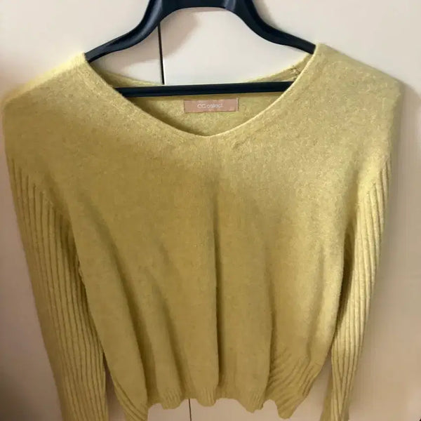 [BUNJANG] CC Collect Light Yellow Knit / [오늘 급처] CC콜렉트 연노랑 니트