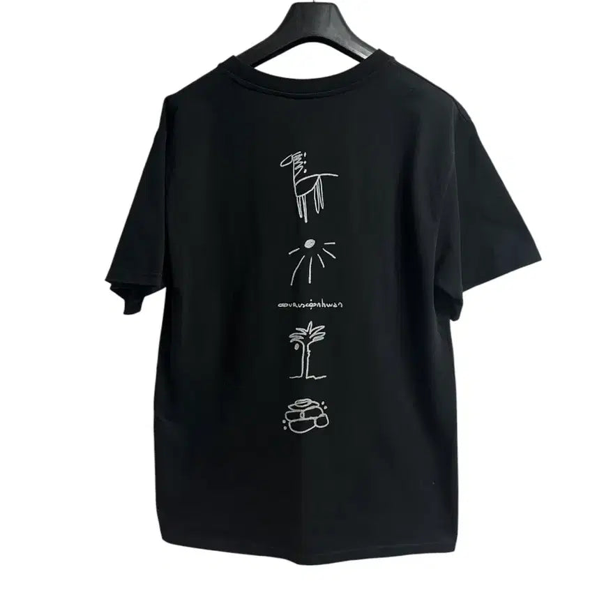 [BUNJANG] Our Circulation Black Short-Sleeve T-Shirt 1 SIZE / 아워순환 블랙 반팔티셔츠 1SIZE