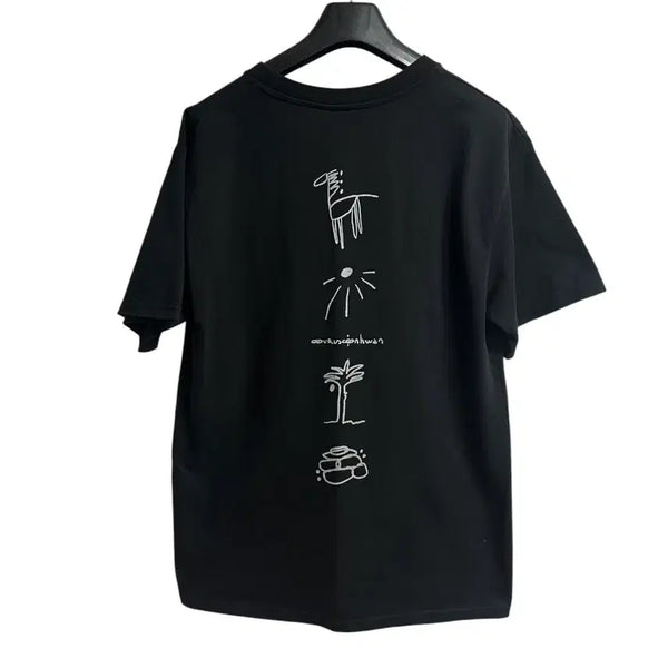[BUNJANG] Our Circulation Black Short-Sleeve T-Shirt 1 SIZE / 아워순환 블랙 반팔티셔츠 1SIZE