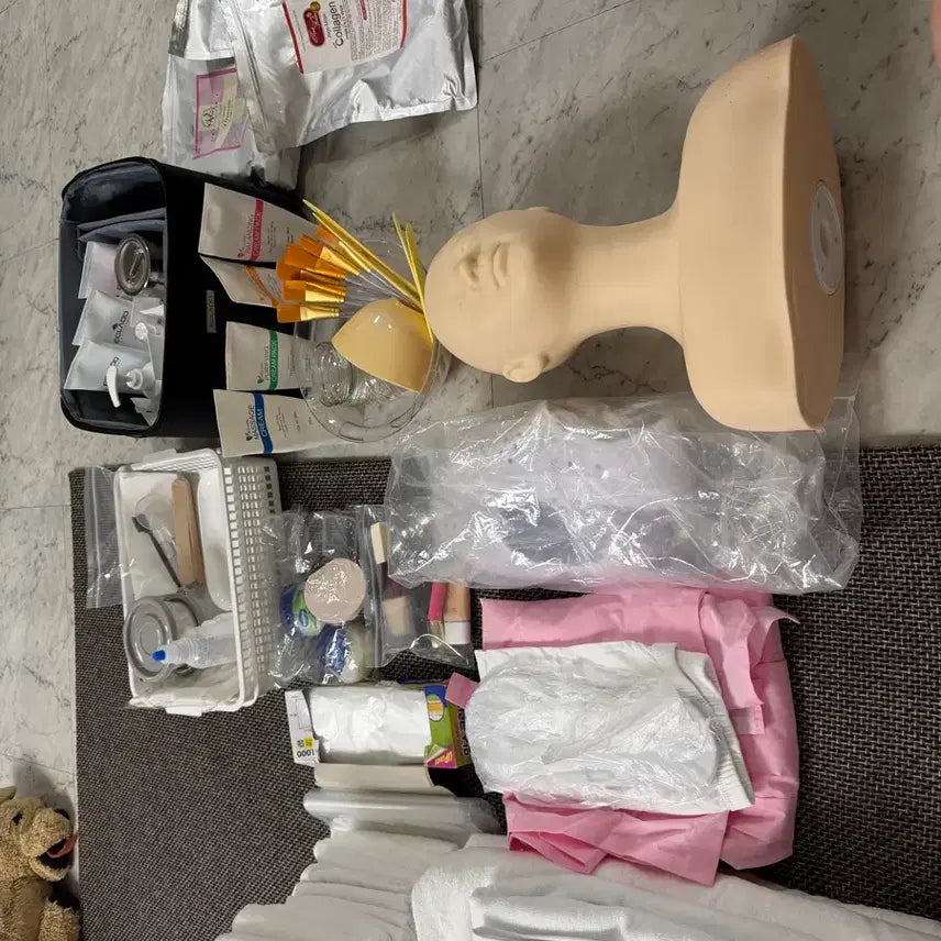 [BUNJANG] Complete Set of Cosmetology Practical Exam Materials - Eclat Dou Products / 피부미용 실기재료 풀세트 (원패스 기운 받아가세요 ㅎㅎㅎ)