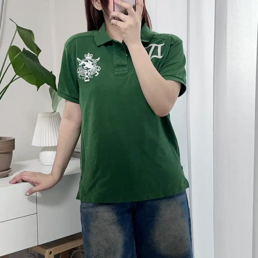 [BUNJANG] Polo Ralph Lauren Green Hunter Jumper Short Sleeve Polo Shirt L / [정품] 폴로 그린 헌터점퍼 반팔카라티 [ L ]
