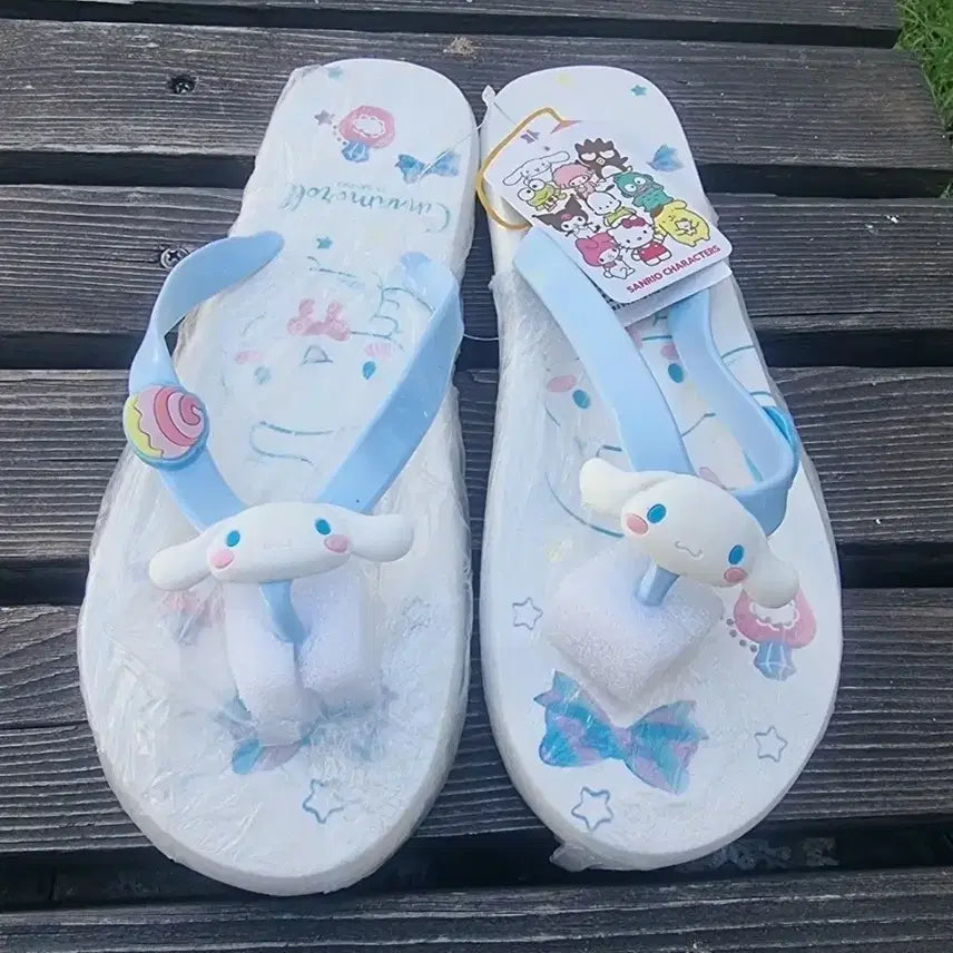 [BUNJANG] Sanrio Cinnamoroll Jjori Sandals Size 240 / 산리오 시나모롤 쪼리 샌들 240