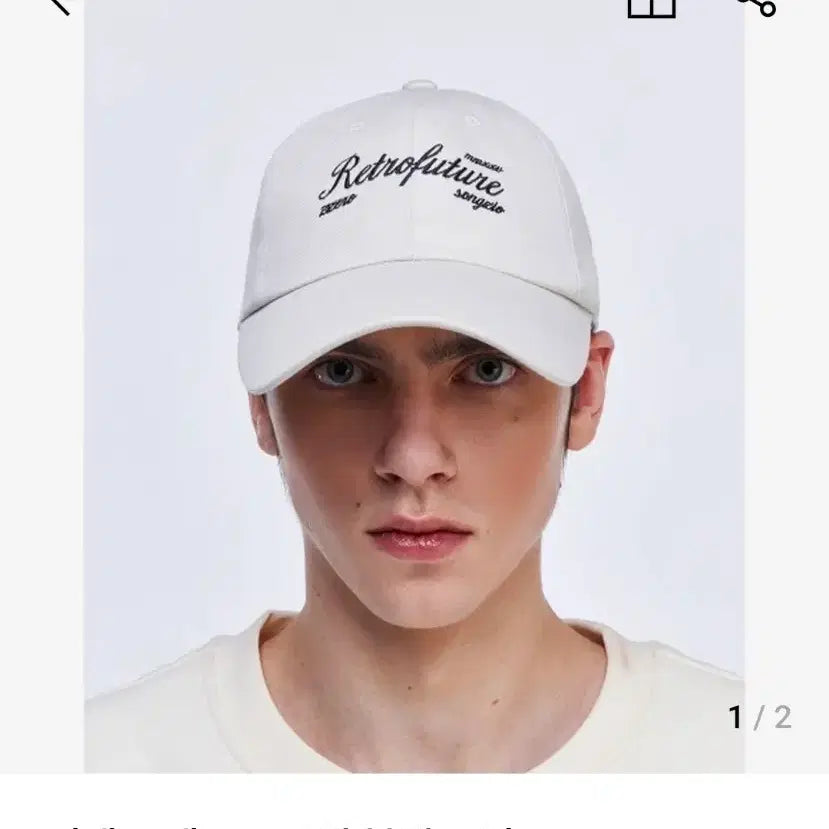 [BUNJANG] Songzio Zizero Retro Future Ball Cap Cream SH2CP800CR / (1회 시착) 송지오 지제로 레트로 퓨처 볼캡 크림 SH2CP800CR