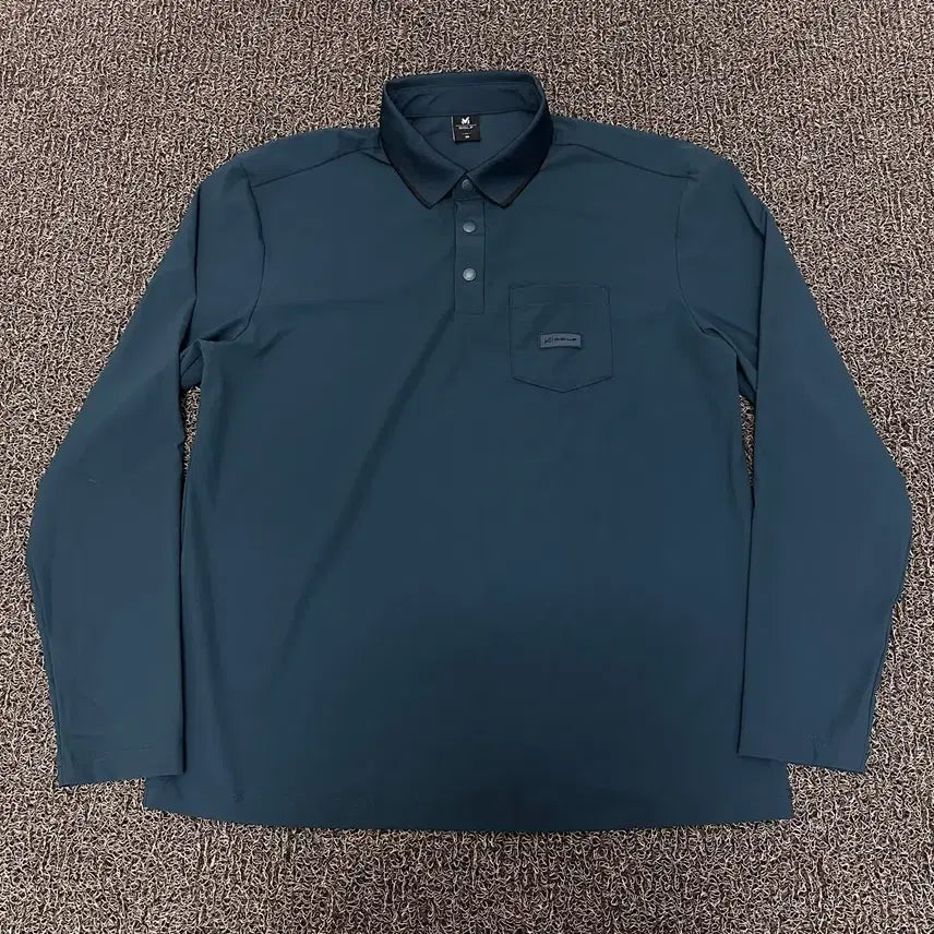 [BUNJANG] Millet Golf Men's Long Sleeve Polo Shirt XL / 밀레 골프 남성 골프웨어 카라티 긴팔티셔츠 105(XL)