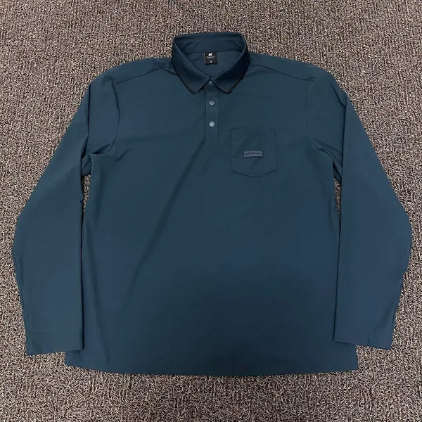 [BUNJANG] Millet Golf Men's Long Sleeve Polo Shirt XL / 밀레 골프 남성 골프웨어 카라티 긴팔티셔츠 105(XL)