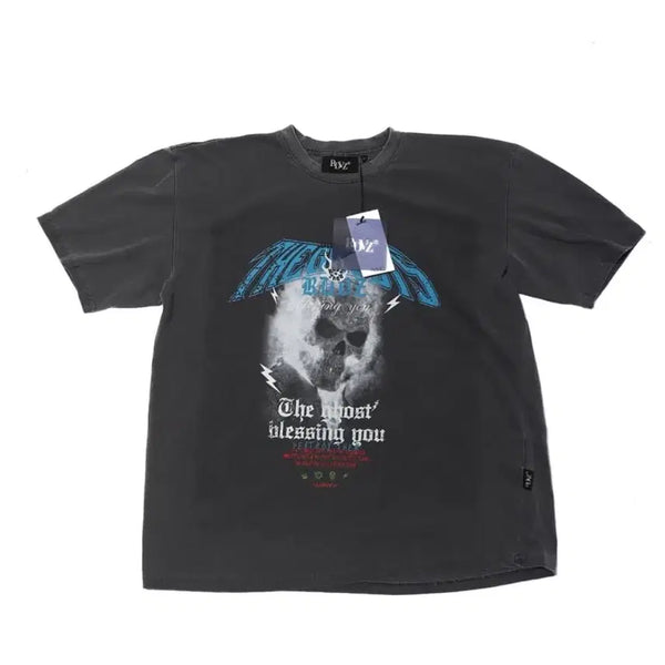 [BUNJANG] RDVZ Skull Vintage Pigment T-Shirt / (새상품)RDVZ 스컬 빈티지 워싱 피그먼트 반팔티셔츠 L size
