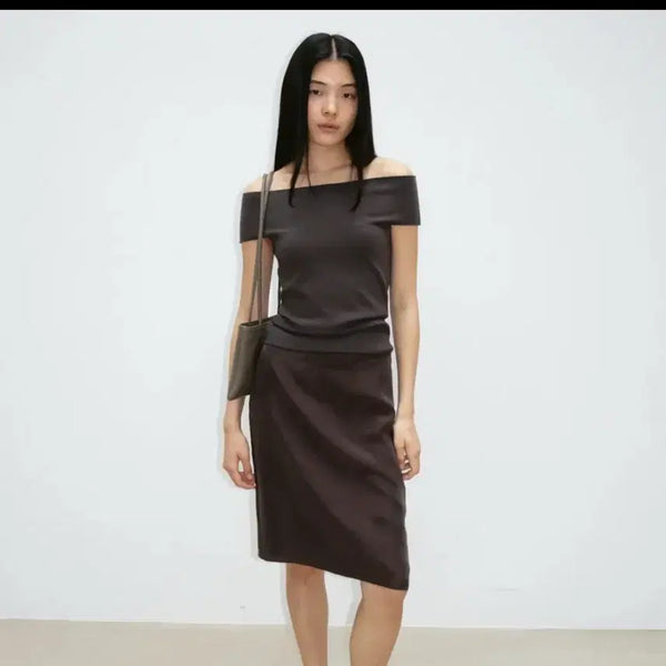 [BUNJANG] Monoha Midi Skirt Black / 모노하 스커트  블랙캘러