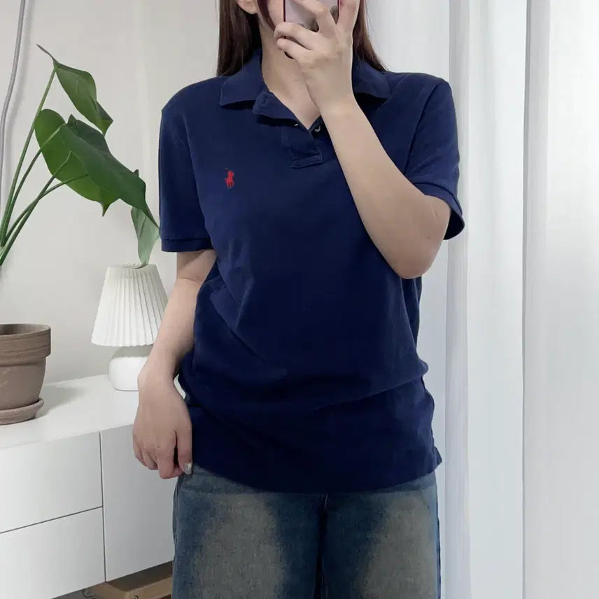 [BUNJANG] Polo Ralph Lauren Navy/Red Pony Short Sleeve Polo Shirt (M) / [정품] 네이비 / 레드포니 반팔카라티 [ M ]