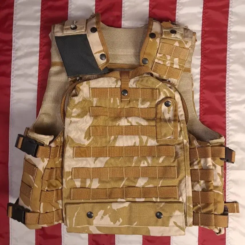 [BUNJANG] British Army Issue MK III Desert DPM Body Armor (Medium) / 오리지날 영국군 지급용 MK III 사막 DPM 방판 바디아머
