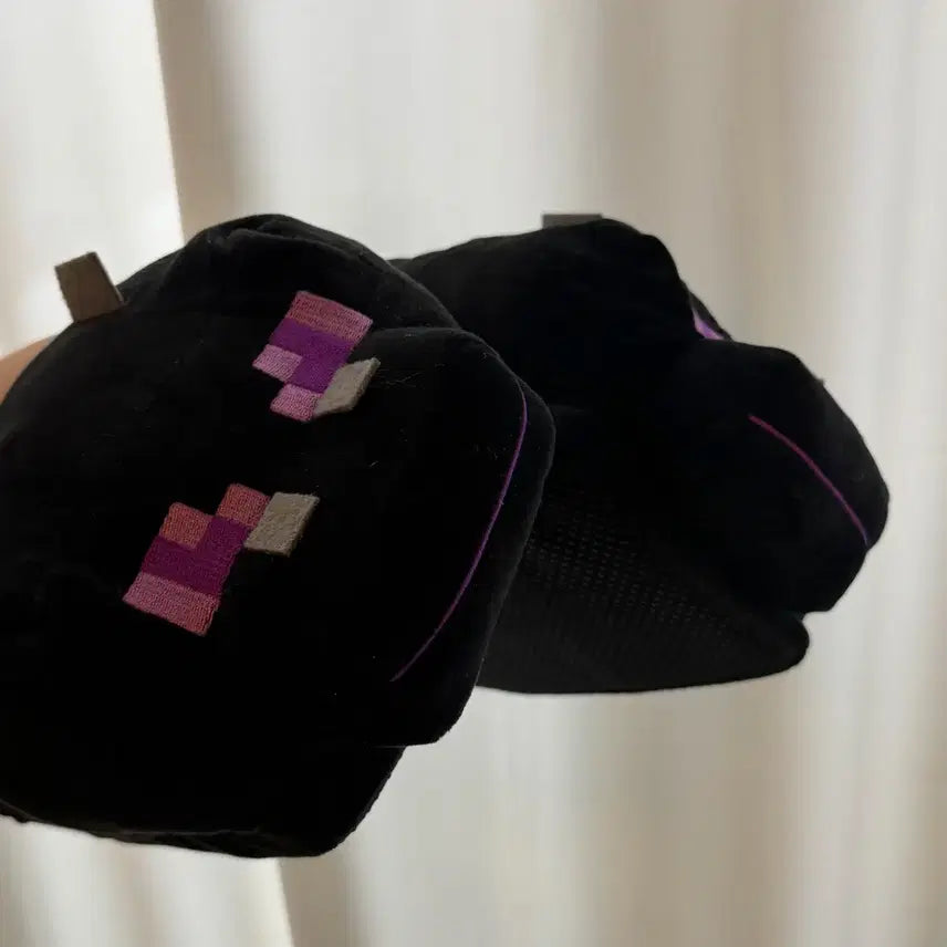 [BUNJANG] Minecraft Enderman Plush Slippers / 마인크래프트 엔더맨 슬리퍼 신발 실내화 인형