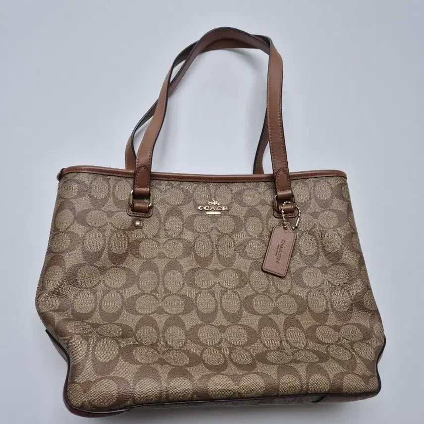 [BUNJANG] Coach Signature Tote Bag Brown / (무료배송)코치 시그니처 토트백 브라운