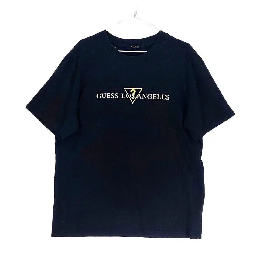 [BUNJANG] Guess Men's Oversized Street Style Short Sleeve T-Shirt Black 105 / 게스 남성 스트릿한 오버핏 반팔티 105 블랙 00577