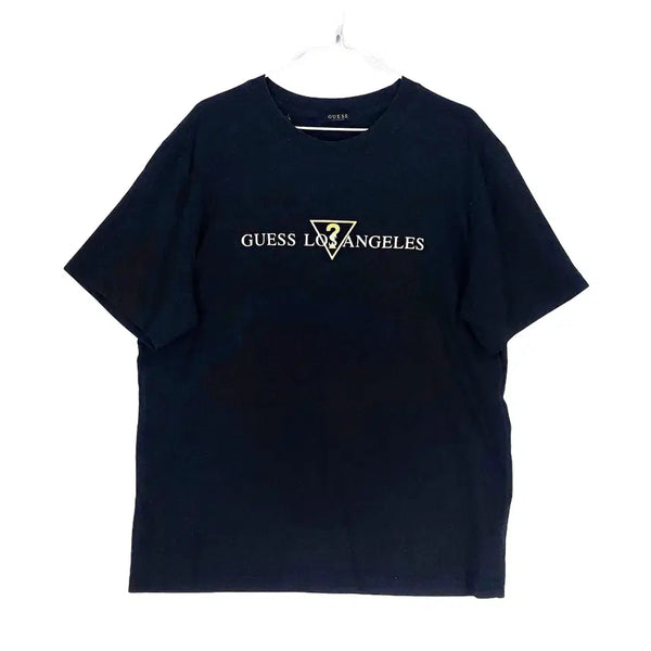 [BUNJANG] Guess Men's Oversized Street Style Short Sleeve T-Shirt Black 105 / 게스 남성 스트릿한 오버핏 반팔티 105 블랙 00577