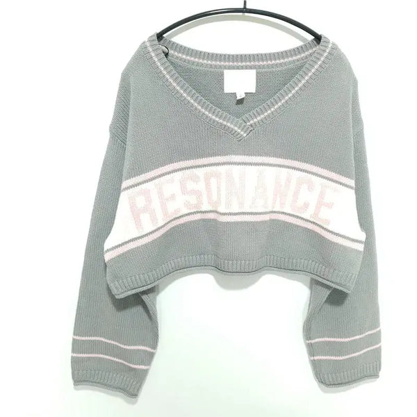 [BUNJANG] H&M V-Neck Lettering Crop Cardigan / H&M 브이넥 레터링 크롭 가디건 L_M2276