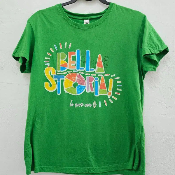 [BUNJANG] BLACK SPIDER ITALY Cotton Short Sleeve T-Shirt Green / BLACK SPIDER ITALY 반팔 티 남 90/95 J6216