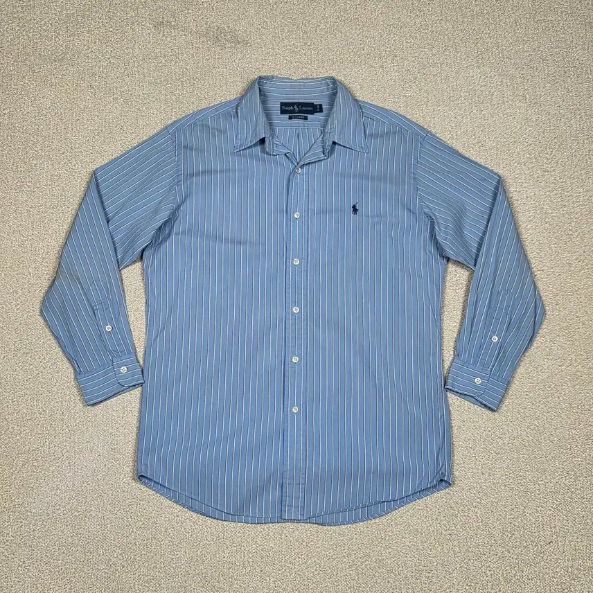 [BUNJANG] Polo Ralph Lauren Custom Fit Stripe Long Sleeve Shirt / [폴로 랄프로렌] 커스텀 핏 스트라이프 긴팔 셔츠 | S00540