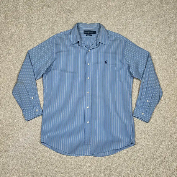 [BUNJANG] Polo Ralph Lauren Custom Fit Stripe Long Sleeve Shirt / [폴로 랄프로렌] 커스텀 핏 스트라이프 긴팔 셔츠 | S00540