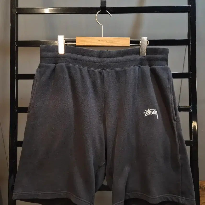[BUNJANG] Stussy Logo Sweat Shorts Black / [M] 스투시 로고 스웻 반바지 블랙 4.9