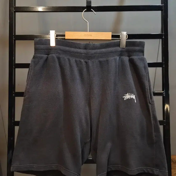 [BUNJANG] Stussy Logo Sweat Shorts Black / [M] 스투시 로고 스웻 반바지 블랙 4.9
