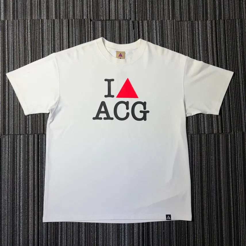 [BUNJANG] Nike ACG White Big Logo Short Sleeve T-Shirt / 나이키 ACG 화이트 빅로고 반팔 티셔츠