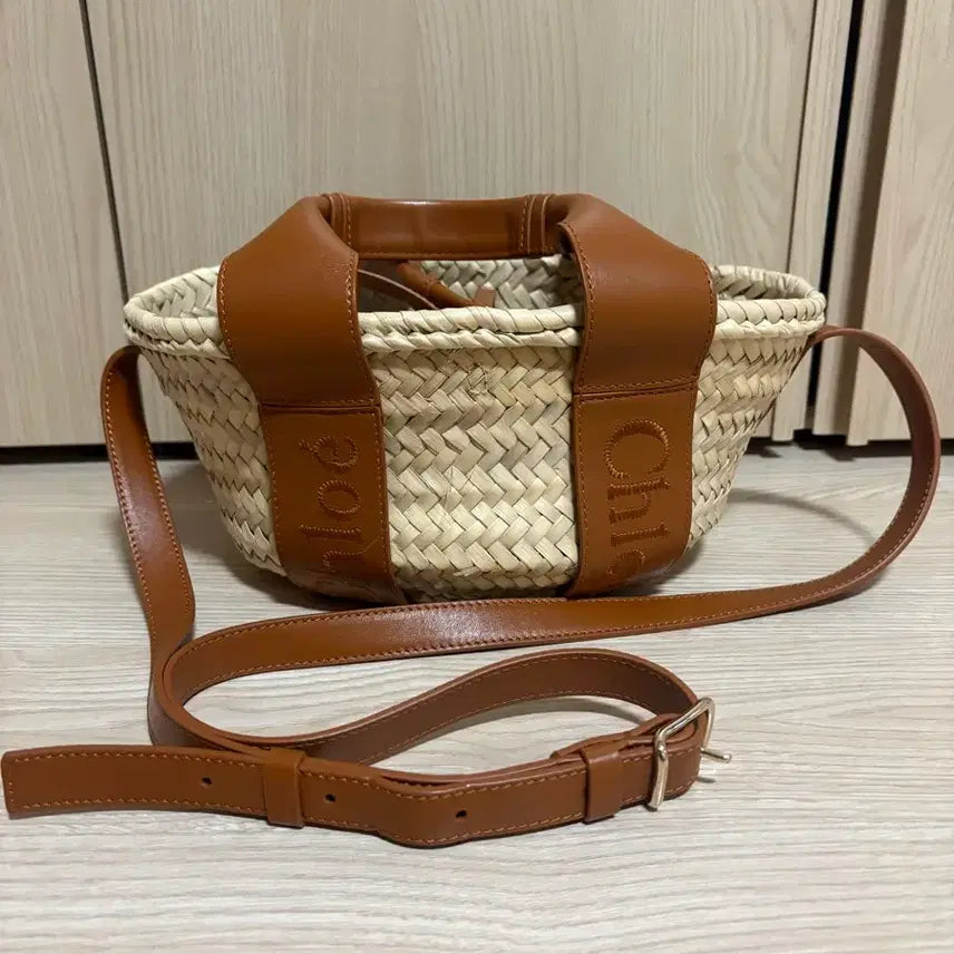 [BUNJANG] Chloé Raffia Basket Bag Brown / 끌로에 라피아 바스켓 백 브라운