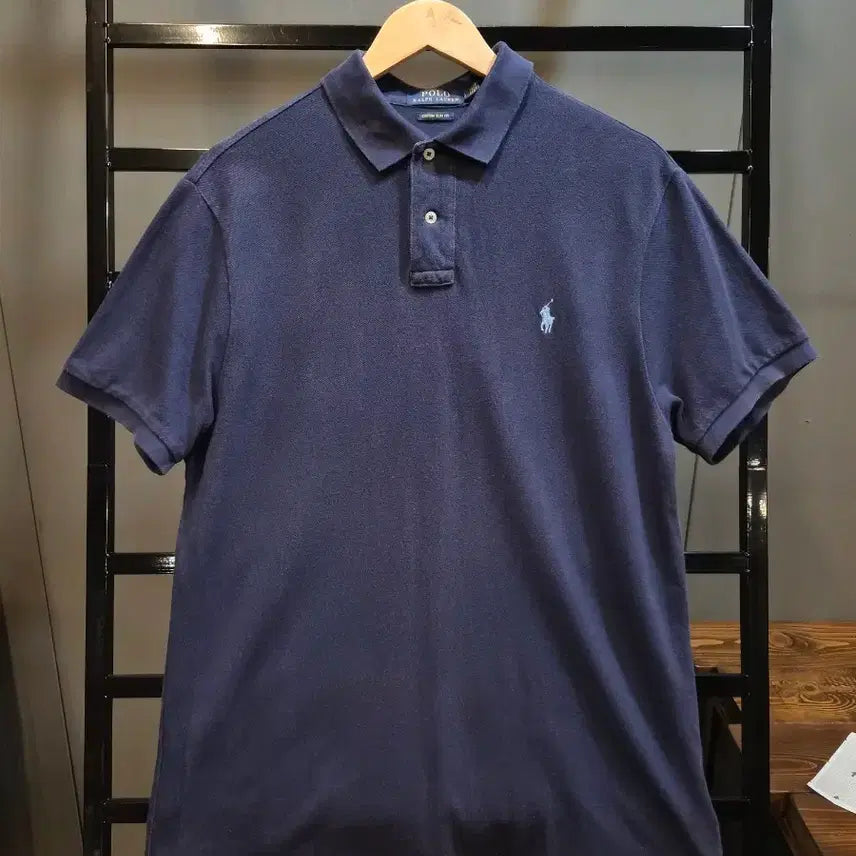 [BUNJANG] Polo Ralph Lauren Custom Slim Fit Polo Shirt Navy / [L] 폴로 랄프로렌 커스텀 슬림핏 카라 티셔츠 네이비 4.5