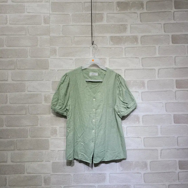 [BUNJANG] V-Neck Blouse Free Size / ㅈ207 브이넥 블라우스 F