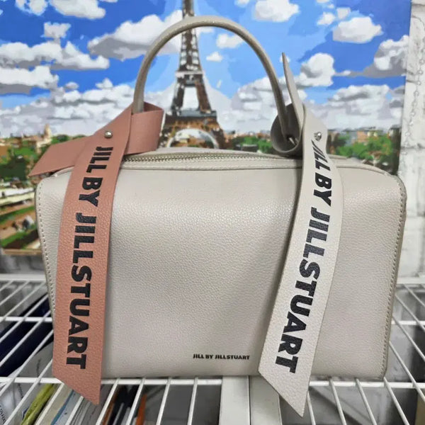[BUNJANG] JILLSTUART New York Women's Tote Bag Square Bag with Charm / 질바이질스튜어트 여성 토트백 참장식 스퀘어백 GE77