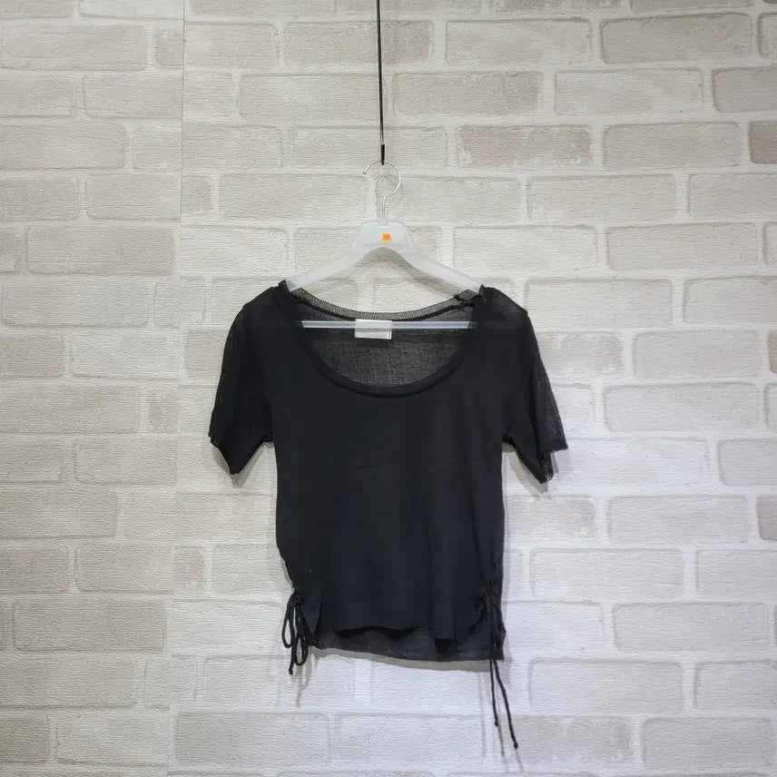 [BUNJANG] Sheer Black T-Shirt - Size 55 / ㅈ208 시스루 블랙 티셔츠 55