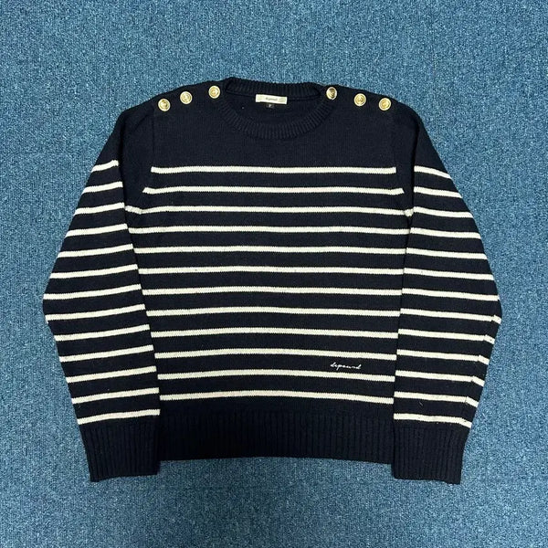 [BUNJANG] Depound Striped Knit Sweater / 드파운드 스트라이프 니트