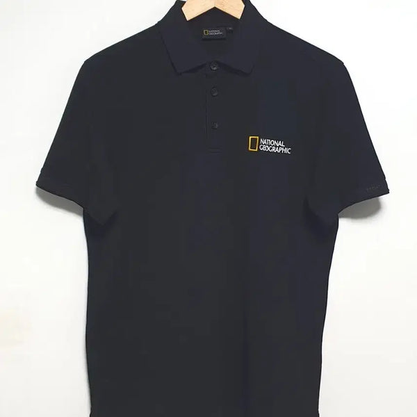 [BUNJANG] National Geographic Cotton Short-Sleeve Polo Shirt Black Size 95 / 내셔널지오그래픽 반팔 카라티 95사이즈 블랙