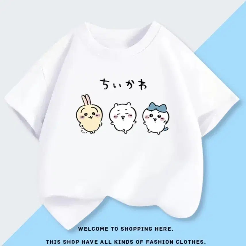 [BUNJANG] Chiikawa Character Short Sleeve T-Shirt / 치이카와 캐릭터 반팔티 (사이즈 120~xl성인용까지)