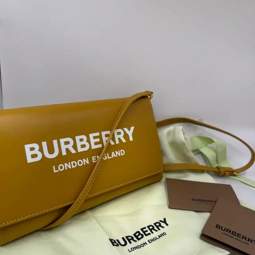 [BUNJANG] Burberry Hazelmere Logo WOC Mustard Crossbody Bag / 버버리 헤이즐미어 로고 woc 머스타드 크로스백