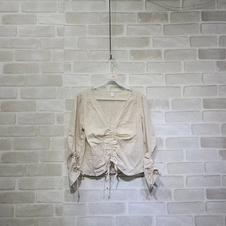 [BUNJANG] Shirring Blouse Free Size / ㅈ212 셔링 블라우스 F