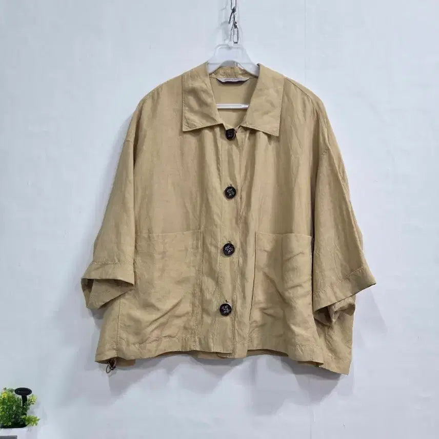 [BUNJANG] VOV Linen & Rayon Jacket Beige 95-100 / 보브 린넨&레이온 자켓 베이지 95~100