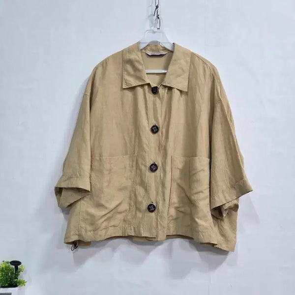 [BUNJANG] VOV Linen & Rayon Jacket Beige 95-100 / 보브 린넨&레이온 자켓 베이지 95~100