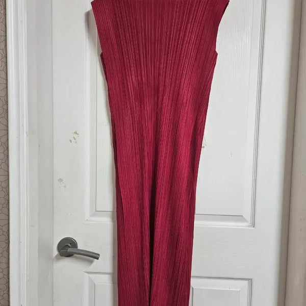 [BUNJANG] Pleated Dress Burgundy / 플리츠 원피스 버건디
