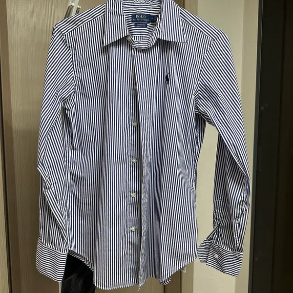 [BUNJANG] Polo Ralph Lauren Classic Fit Striped Shirt Women's Size 0 / 폴로 랄프로렌 스트라이프 클래식핏 셔츠 여성용